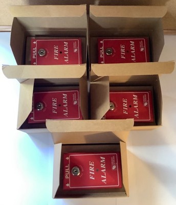 (Lot of 5) Silent Knight SD500-PS Addressable Pull Station New In Box Fire Alarm