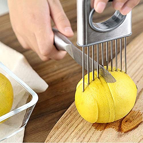 Onion Holder Slicer Stainless Steel Cutting Kitchen Gadget Multipurpose Prong... - Bild 4 von 7