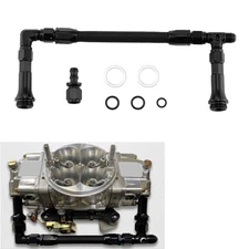 Braided AN6 Dual Feed Carb Fuel Line Double Pump For 4150 Holley Carburetor MA