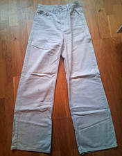 H&M Damen Jeans Beige Denim gerades Bein Five...