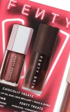 Fenty Beauty Rihanna Chocolit Treatz Lip Oil & Luminizer 2 pc Gift Set  - New