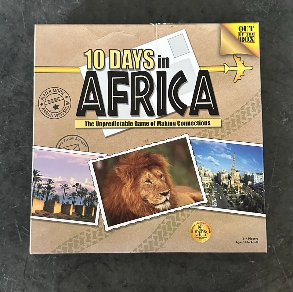 10 Days in Africa (Board Game, 2009) Out Of The Box Alan R. Moon RARE COMPLETE - Image 2 of 4