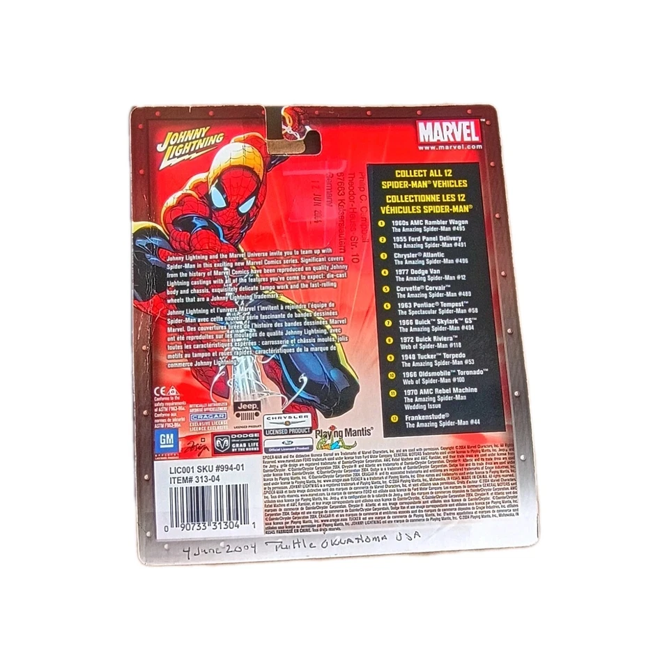 Johnny Lightning Web of Spiderman 1972 Buick Riviera #118 - Image 2 of 2