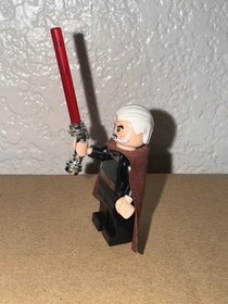 Lego Star Wars Count Dooku Minifigure Duel On Geonosis 75017 Chrome Curved Saber