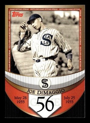 2007 Topps DiMaggio Streak Before the Streak #JDSF56 Joe DiMaggio C255