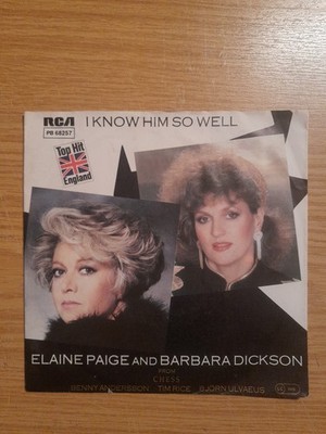 Single Vinyl Elaine Paige And Barbara Dickson I Know Him So Well Vinyl VG