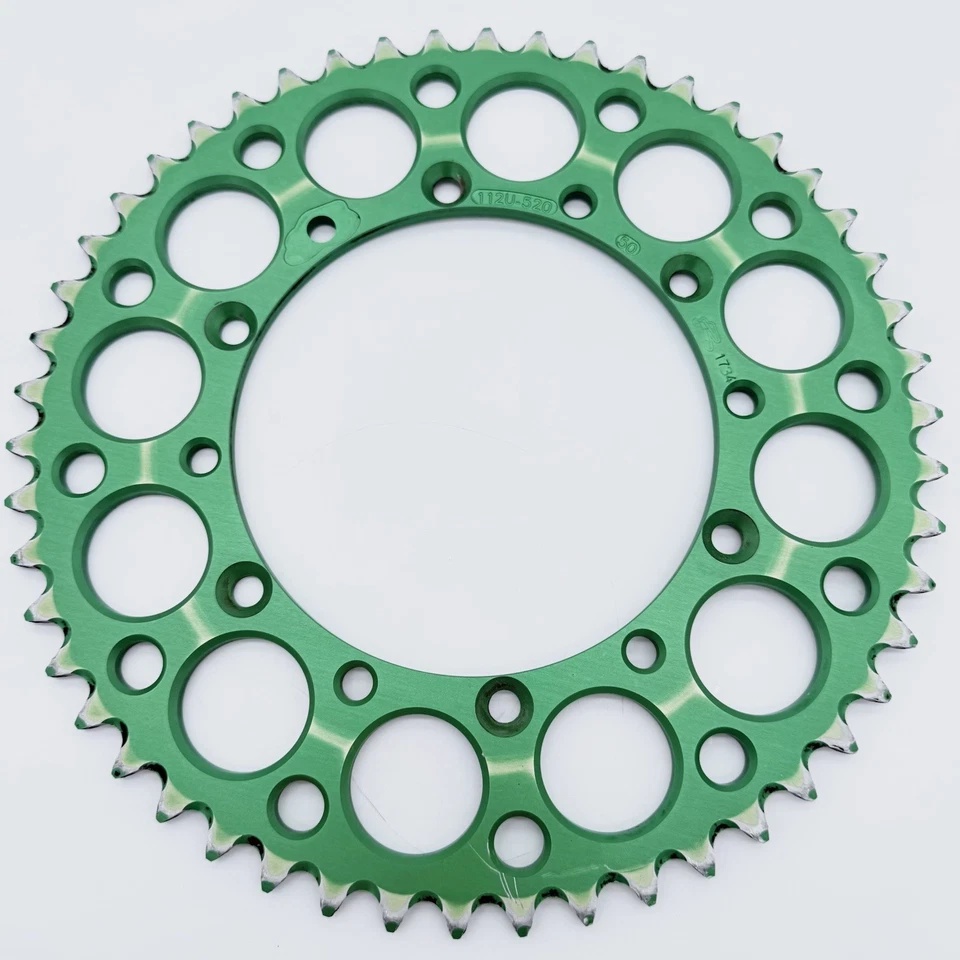 Piñón trasero Kawasaki KX250F Renthal Ultralight 50T 2004 verde Foto 2 de 4