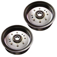 GY20629_x2 Qty 2: Steel Flat Idler Pulley with Flanges Fits Yard Machine