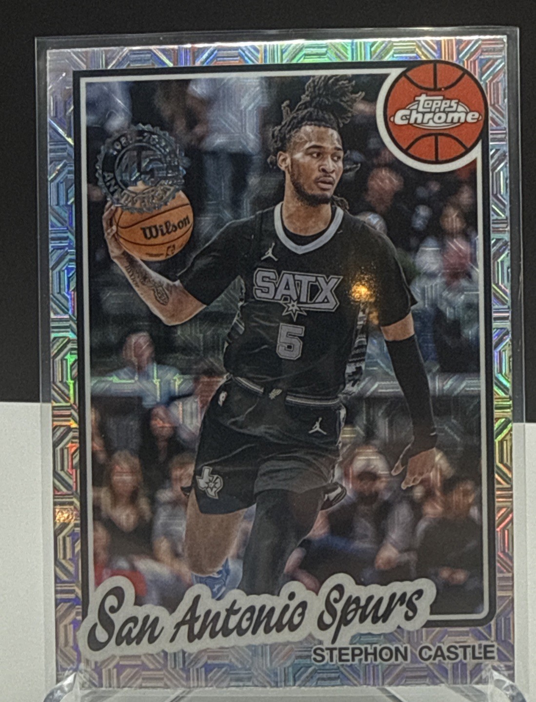 2025-26 Topps Basketball Stephon Castle Silver Pack Chrome Mojo #TC-SC Spurs