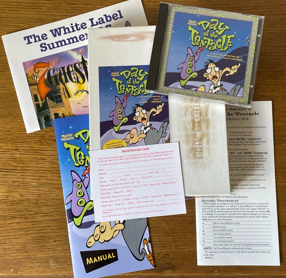 Day Of The Tentacle - Original 1993 Lucasarts, PC CD-Rom - Big Box - Rare Game - Image 3 of 4