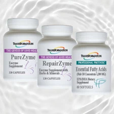 Transformation Enzymes PureZyme 120 RepairZyme 120 Essential Fatty Acids 60 Caps