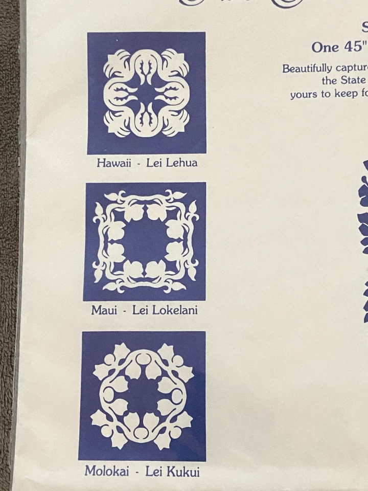 Vtg EA of Hawaii ~ Silver Jubilee ~ Hawaiian Quilt Pillow & Quilt Patterns ~ New - Image 3 of 4