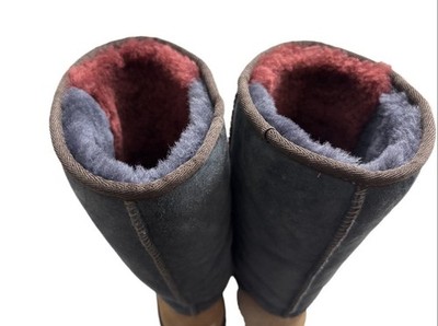 UGG Australia Shearling Suede Lined Mid-Calf Boots Brown Blue Red Women