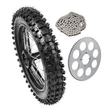 90/100-14 Off-Road Rear Wheel Set 1.85x14 Rim Tube 428 Sprocket for Dirt Bike
