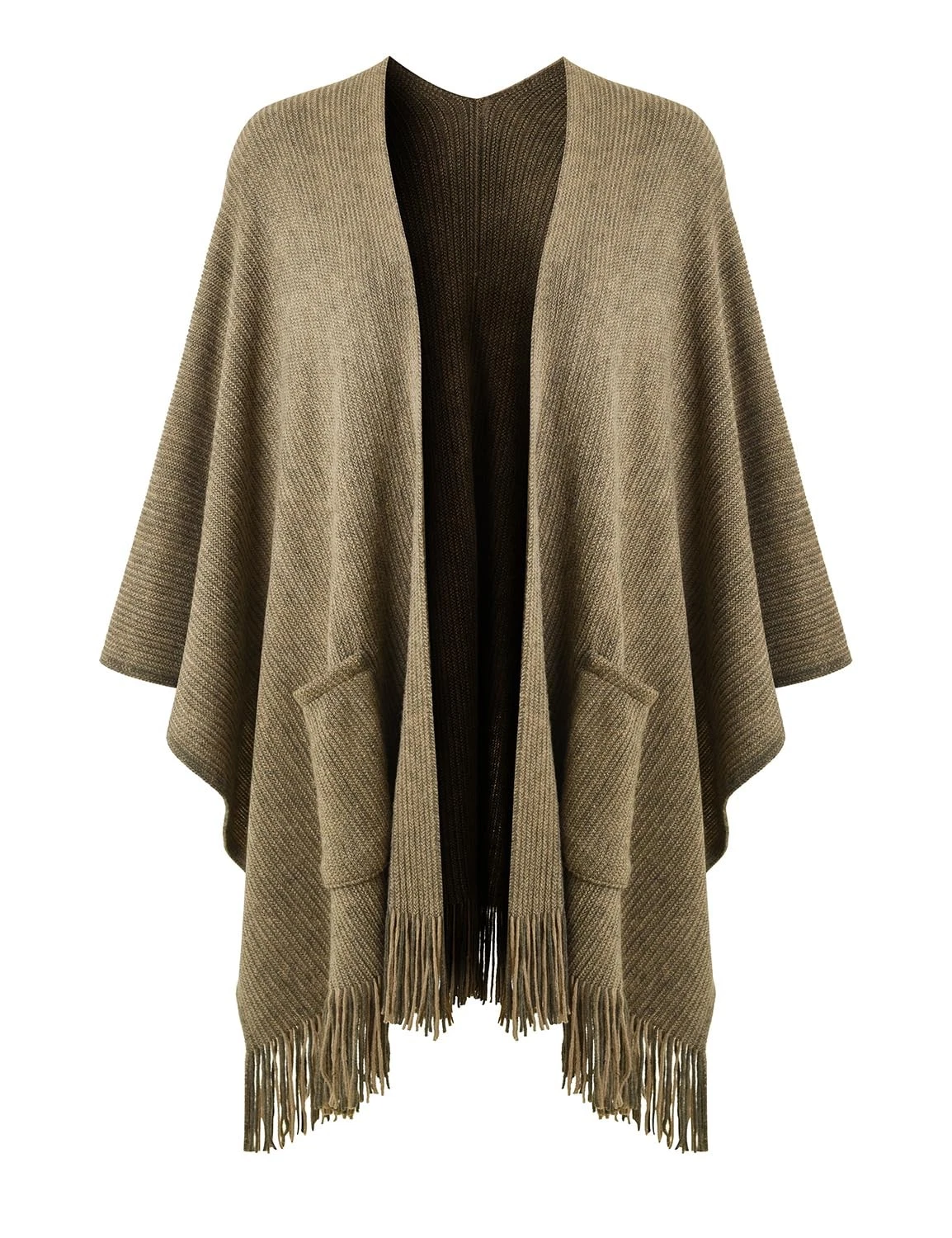 Cozy Lightweight Poncho Cape with Pockets for Women Shawl Wraps for Travel