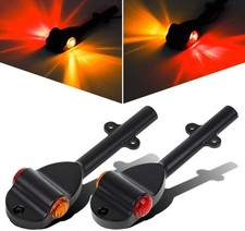 2Pcs RED AMBER LED Trailer Fender Lights Bullet LED Clearance Marker Light