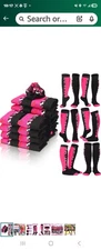 PK Of 24 Pairs Of Breast Cancer Awareness Socks For Daily Use Or School Events
