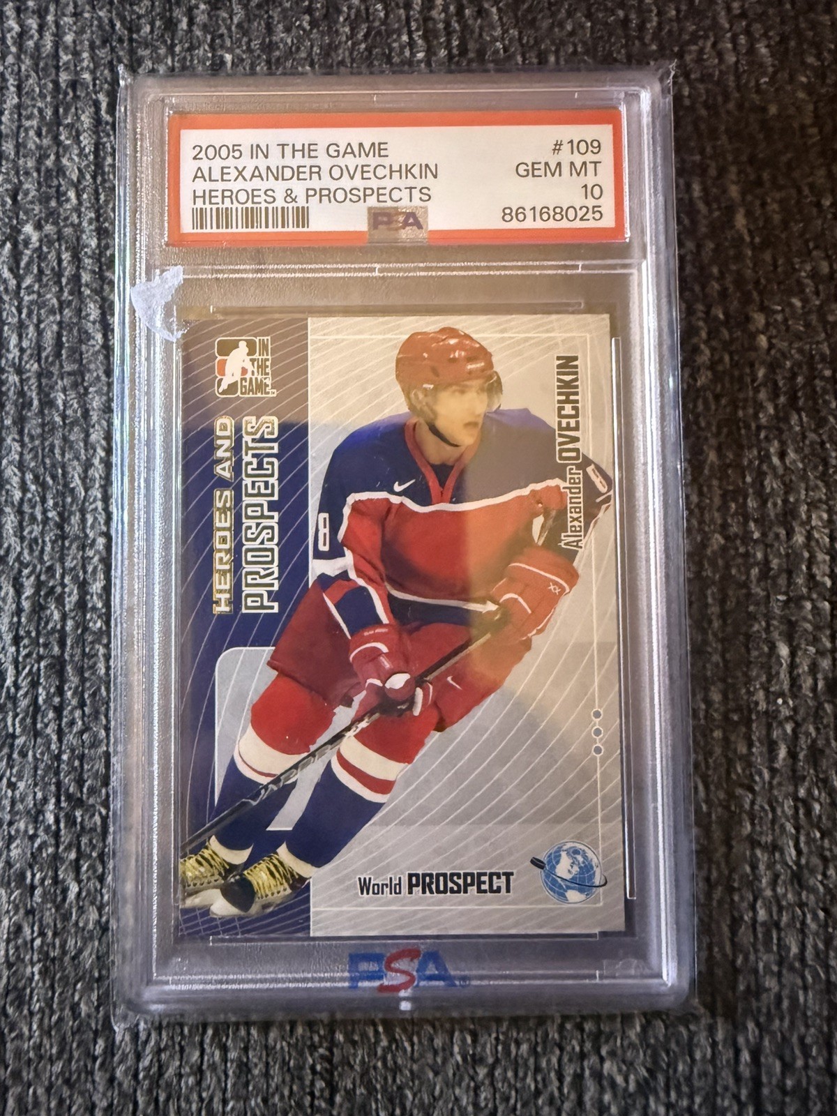 2005 In the Game Heroes & Prospects Alexander Ovechkin #109 RC PSA 10 HOF view 1