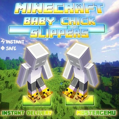 Minecraft Baby Chick Slippers- AUTOMATED INSTANT DELIVERY - Java & Bedrock