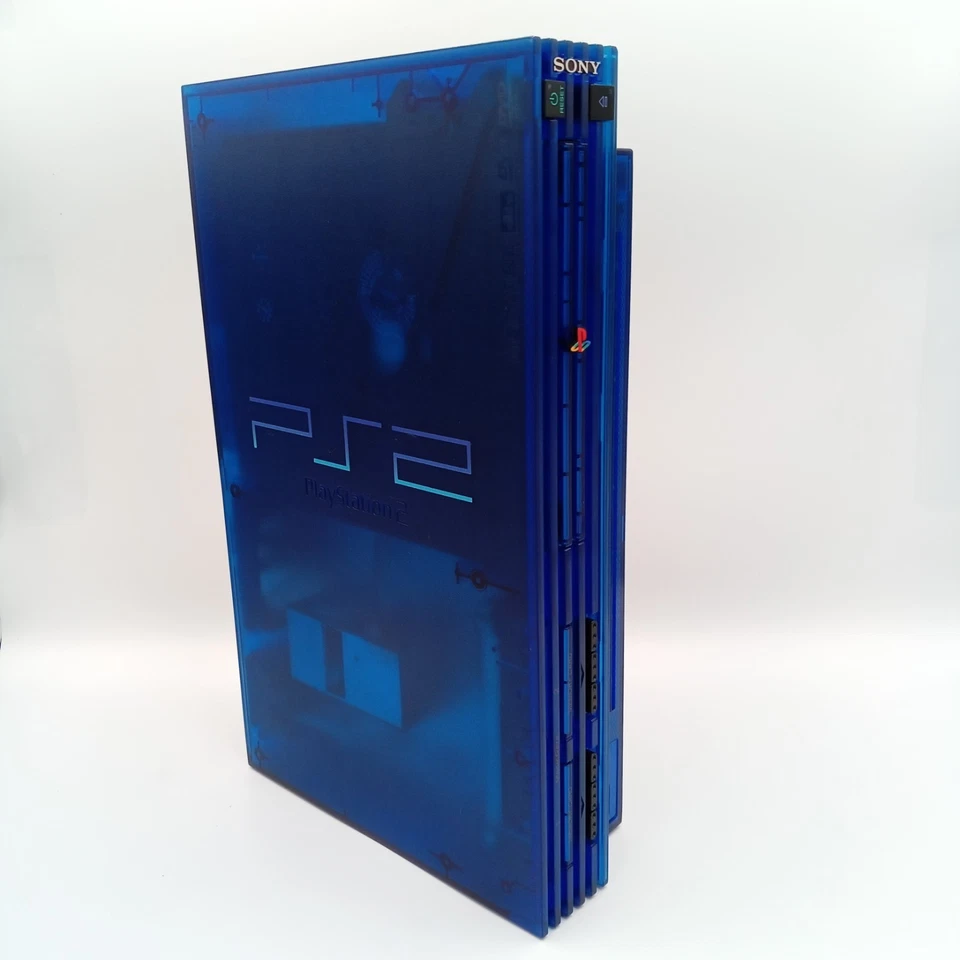 PS2 PlayStation 2 Console Ocean Blue SCPH-37000 Controller Japanese Tested - Image 3 of 4