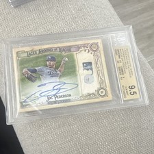 2017 Topps Gypsy Queen Joc Pederson Auto Relic Laces OF / 5 BGS 9.5 Dodgers