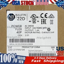 22DD1P4N104 New 2022 Year Factory Sealed Allen-Bradley 22D-D1P4N104 US Free Tax