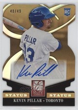 2014 Donruss Elite Signatures Status Gold Die-Cut /49 Kevin Pillar #86 Auto nd3