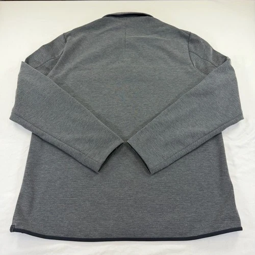 Lululemon Men’s L Gray Knit Overshirt Shacket Snap Front Jacket image 2