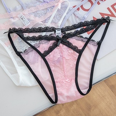 6 Pack Lot Sexy Womens Lace Panties Briefs See Through Underwear Sissy Lingeries