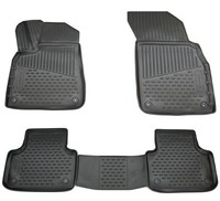 GummifußMatten FüR Audi Q8 Ab Bj 2018- 3D Passform Hoher Rand Gummimatten Set