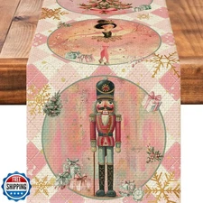 mutakin Christmas Snowflake Tree Table Runner Seasonal Winter Kitchen Dining 