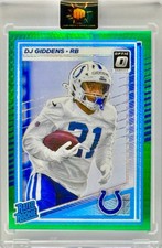 2025 Panini Donruss Optic DJ Giddens Rated Rookie Hyper Green Indianapolis Colts