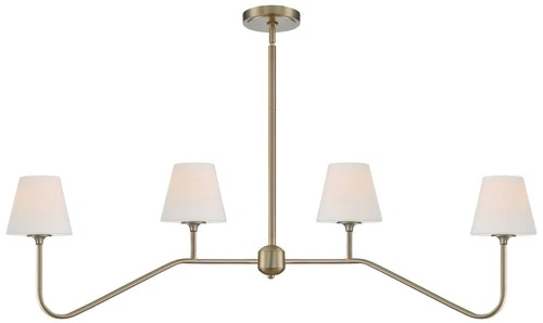 Crystorama Keenan 48" Wide Gold Arm 4-Light Island Light Chandelier - Picture 2 of 8