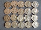 Lot Of 20 Washington Silver Quarters 90% Silver 1964 and Older