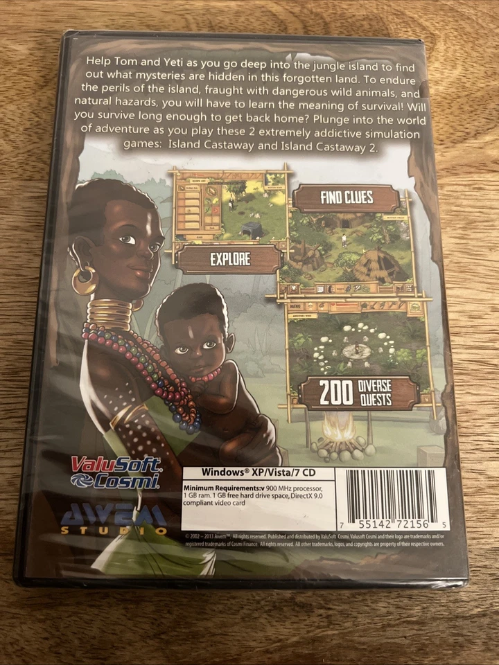 The Island Castaway 1& 2 Pc Cd-ROM Video Game New Sealed - Image 2 of 4