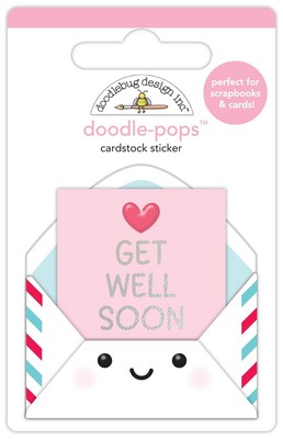 6 Pack Doodlebug Doodle-Pops 3D Sticker-Get Well Soon 5A0023CW-1G6F7