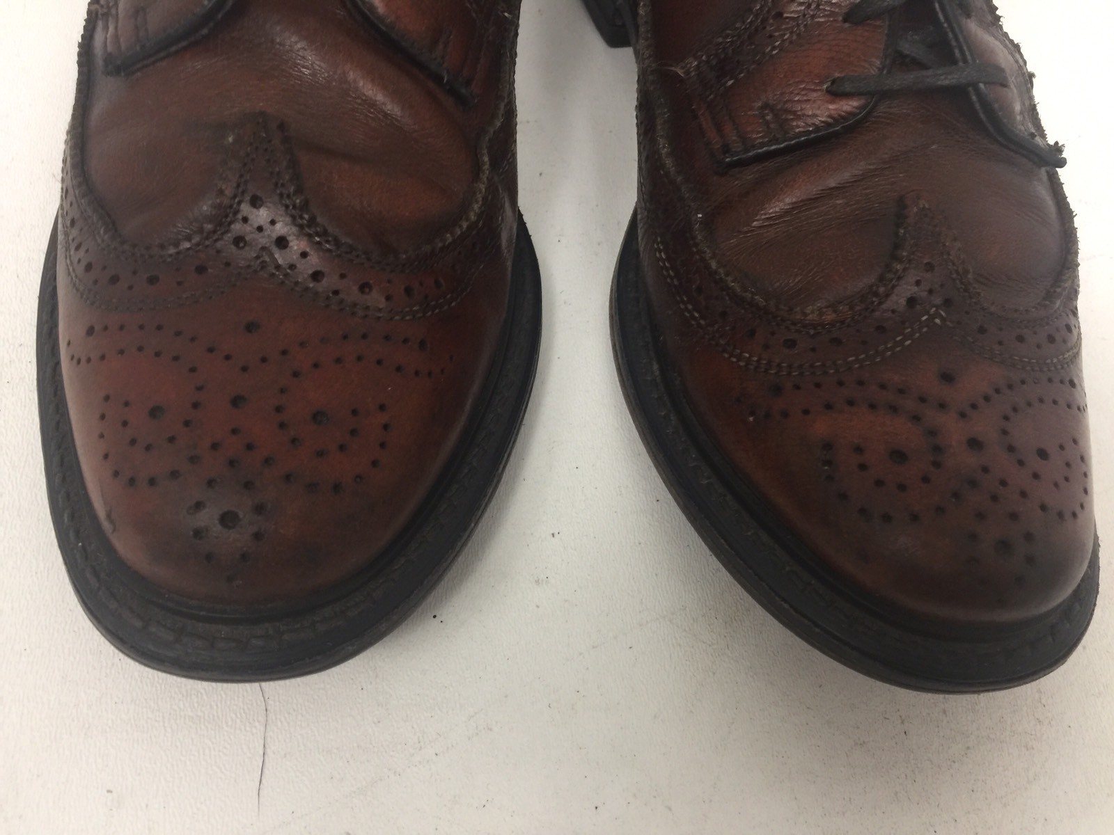 Vintage Florsheim Imperial Brown Pebble Leather L… - image 3