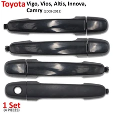 For Toyota Vios Corolla Hilux Vigo 2003 - 13 Set 4Dr Black Outer Handle Hand