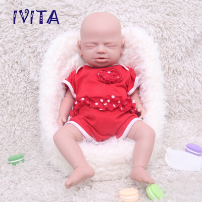 19'' Full Silicone Reborn Baby Girl Doll Cute Real Lifelike for Doll Collectors
