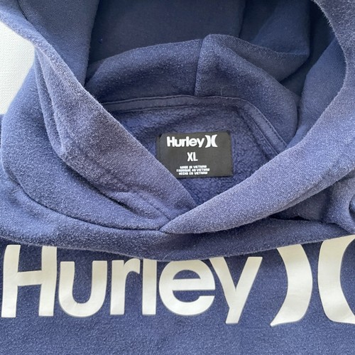 Hurley Boys Sweatshirt XL One And Only Surf Hoodie Blue Check Beachwear Casual - Picture 7 of 9