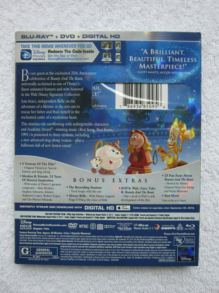 Beauty and the Beast (Blu-ray/DVD/Digital Copy, Signature