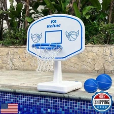 Dahivs Pool Basketball Hoop, Oversized Poolside Basketball Hoop for Swimming 