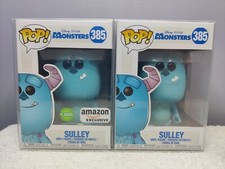 Funko Pop Monsters Inc Sulley + Flocked Sulley Amazon Exclusive #385 w/Protector