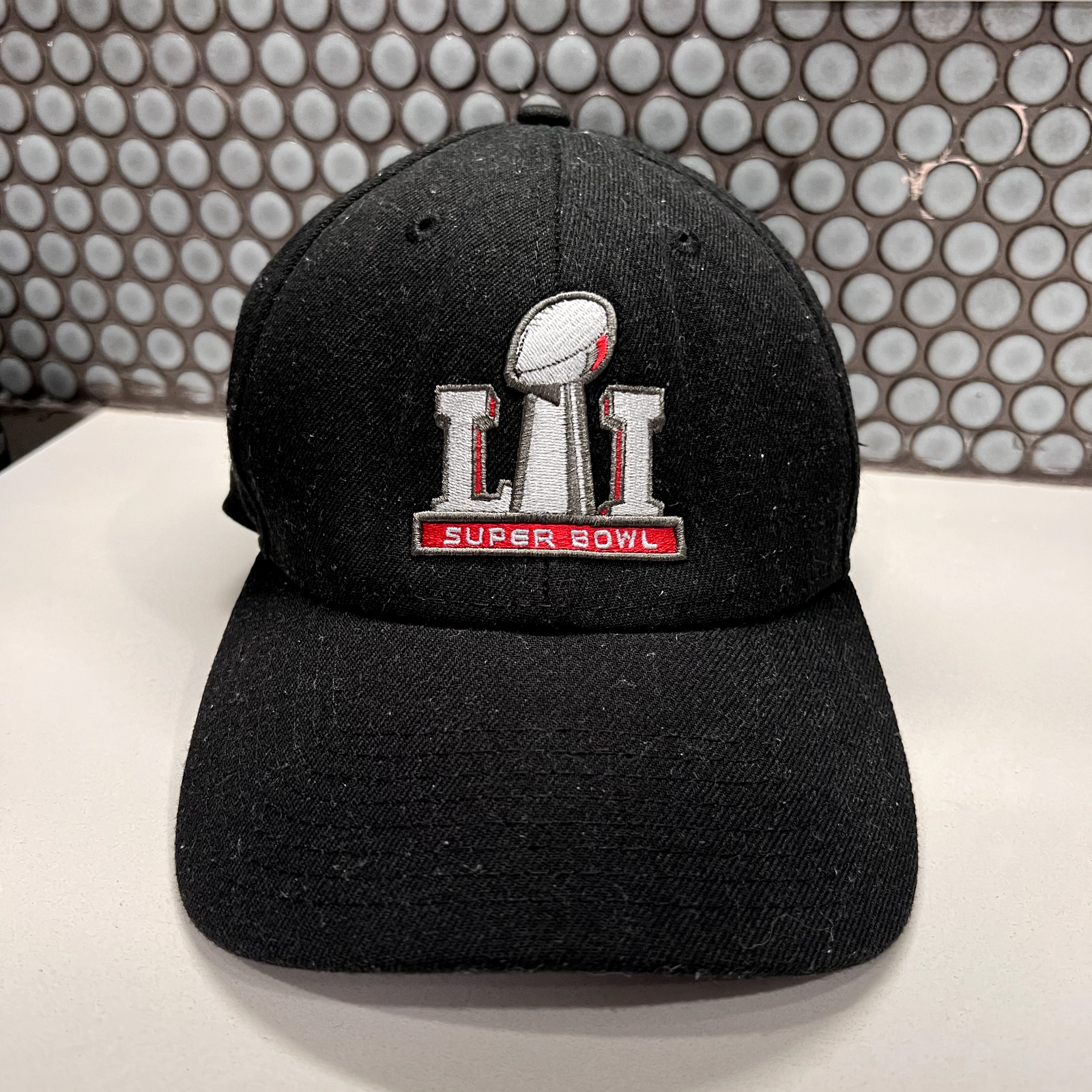 NFL Patriots vs Falcons Super Bowl LI 51 Hat Cap New Era 9Forty Strap Back Black