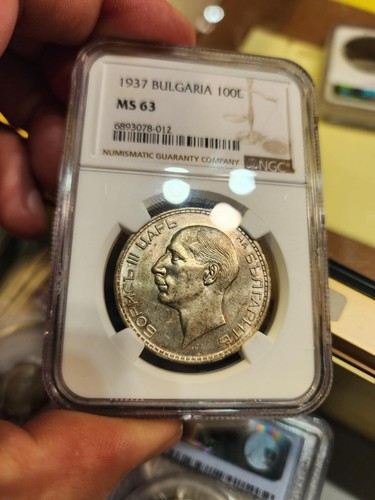 L21 Bulgaria 1937 100 Leva NGC MS-63