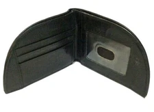 ROGUE RFID LEATHER WALLET Black Bi-Fold Front Pocket ID Credit Card Money Holder