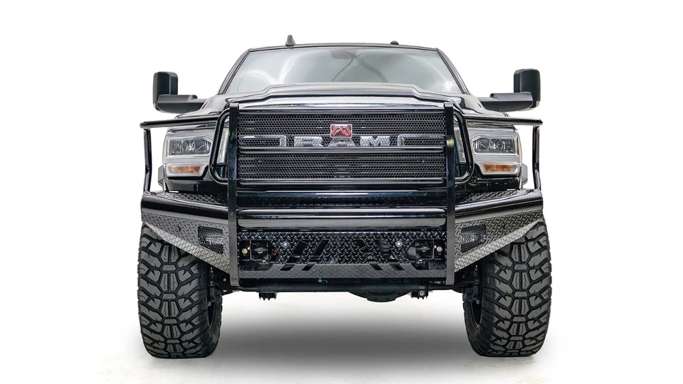 Fab Fours DR94-S1560-1 Black Steel Front Bumper for 1994-2002 Dodge Ram 2500 HD Foto 2 de 2