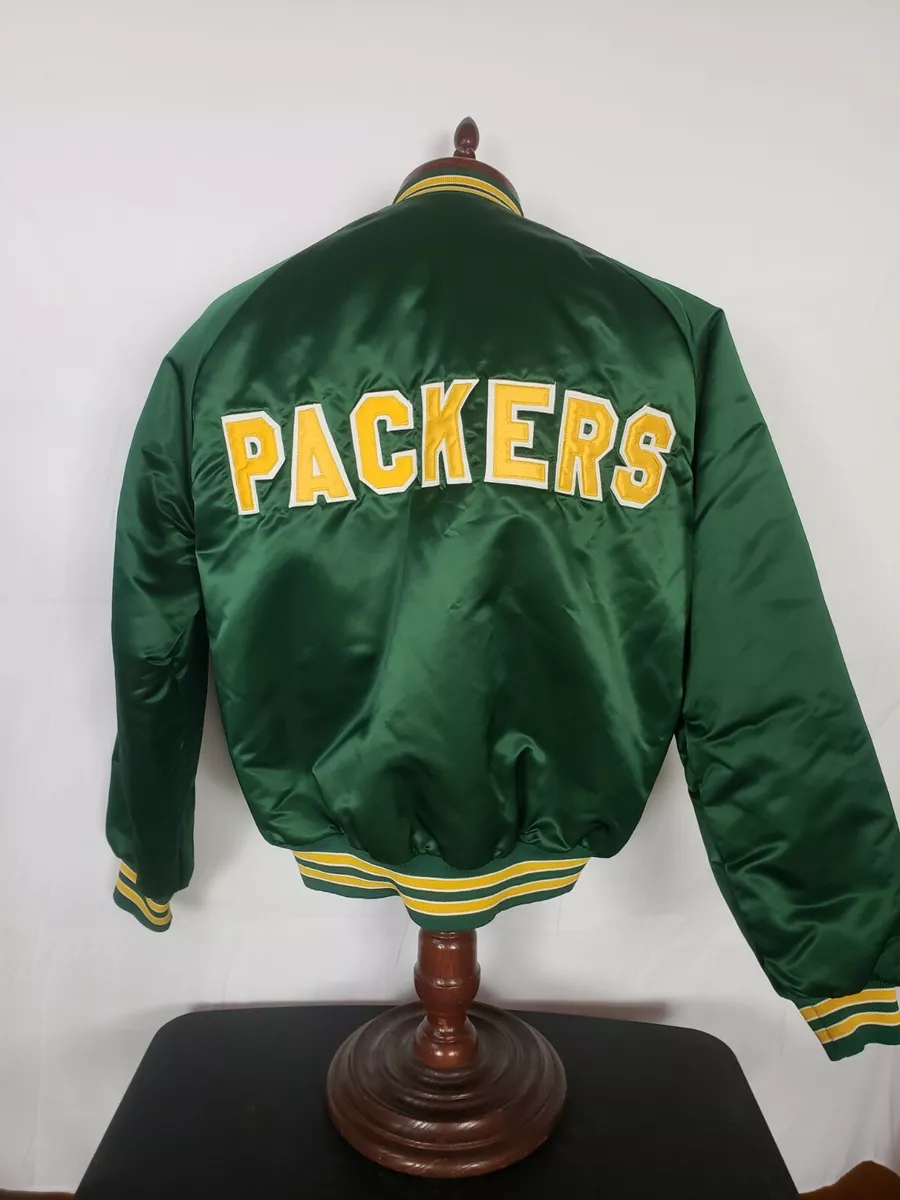 🔥🚨Vintage Chalk Line L Green Bay Packers Starter Style Spellout Jacket EUC!