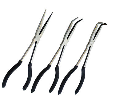11'' Extra Long Nose Pliers Straight 45 Or 90 Degrees Bent Nose