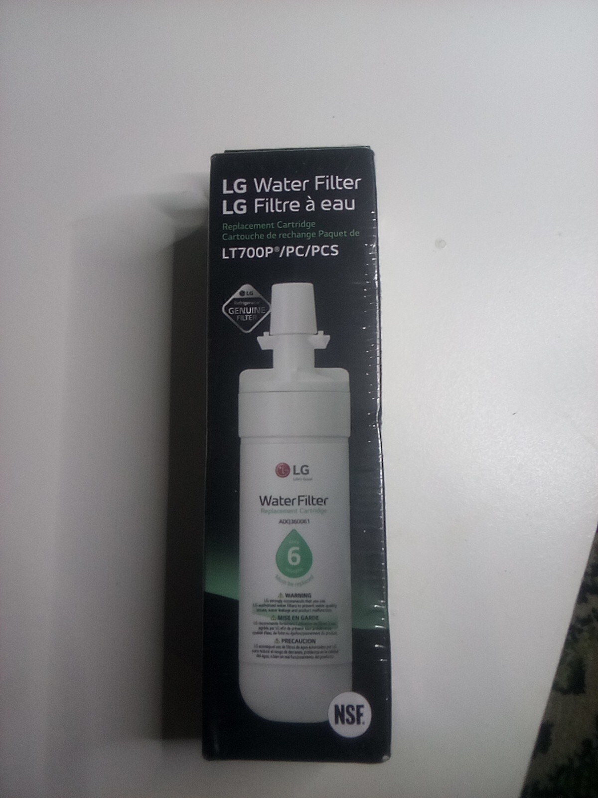 LG LT700P Refrigerator Water Filter for Clean, Fresh-Tasting Water